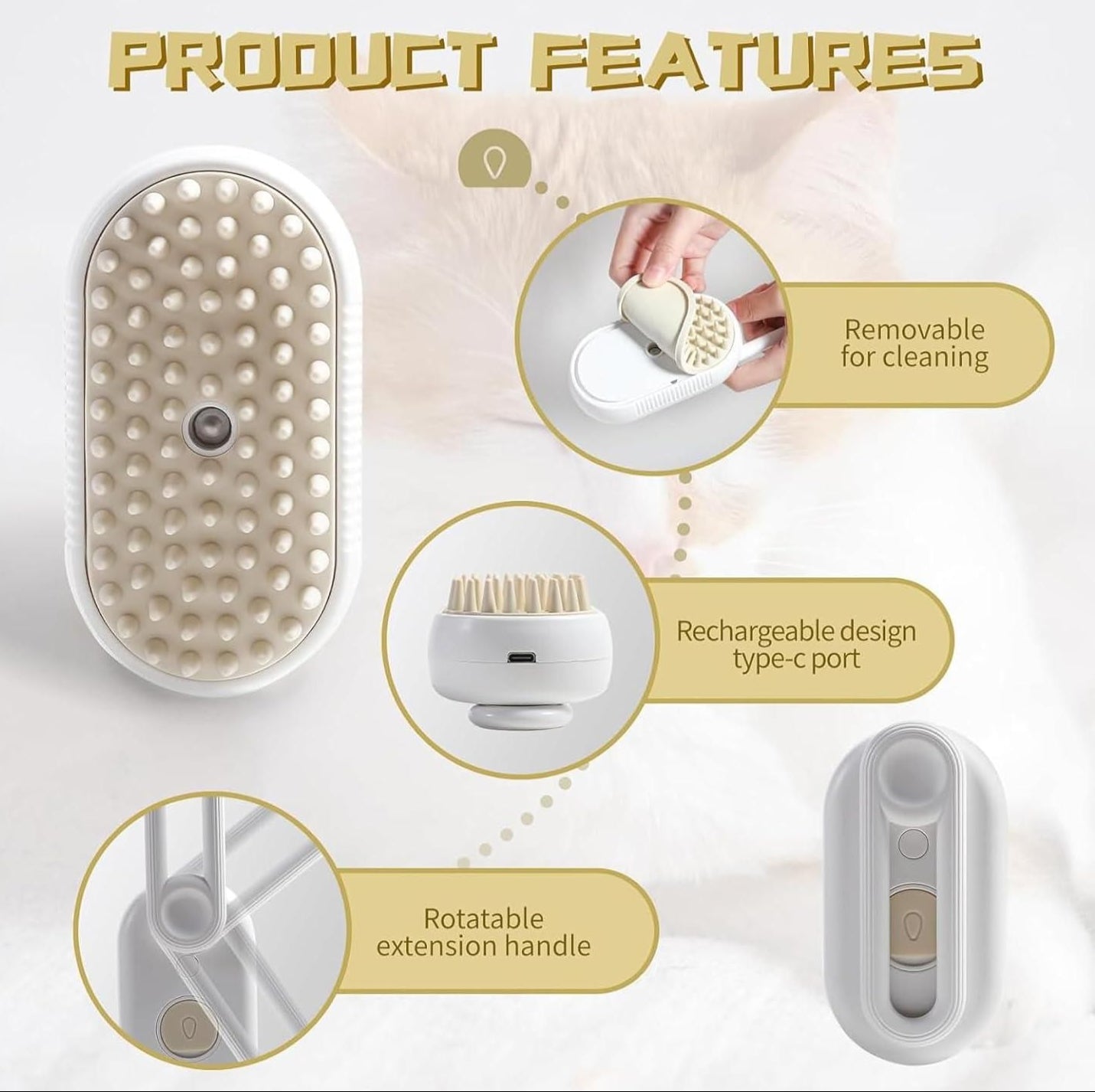 Steamy Brush For Pets